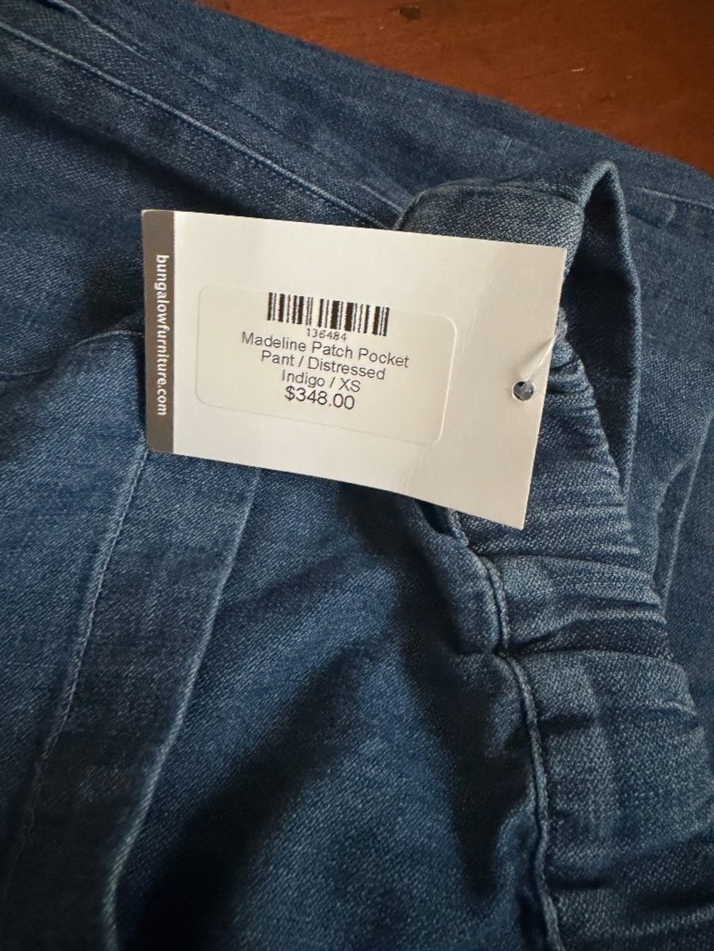 Frank and EileenMadeline Patch pocket Pant-Distressed Indigo - Picture 4 of 4
